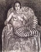 Woman wearing a striped trousers Henri Matisse